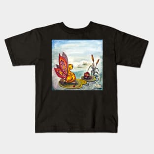 anticipation...Dragon mom with baby and eggs Kids T-Shirt